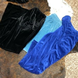 3 velvet track suit bottoms
